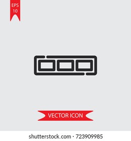 Row vector icon, illustration symbol