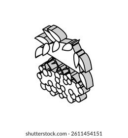 rowan berry isometric icon vector. rowan berry sign. isolated symbol illustration