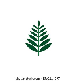 rowan branch foliage nature leaf icon flat vector illustration