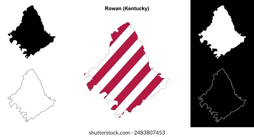 Rowan County (Kentucky) outline map set