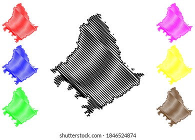 Rowan County, Kentucky (U.S. county, United States of America, USA, U.S., US) map vector illustration
