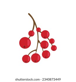 Rowan healthy berry icon. Flat illustration of Rowan healthy berry vector icon for web design isolated