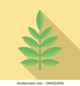 Rowan leaf icon. Flat illustration of Rowan leaf vector icon for web design