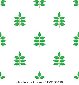 Rowan leaf pattern seamless background texture repeat wallpaper geometric vector