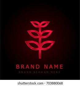 Rowan red chromium metallic logo