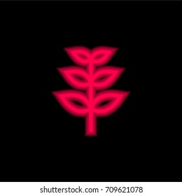 Rowan red glowing neon ui ux icon. Glowing sign logo vector