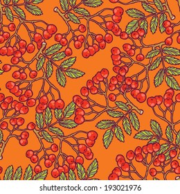 Rowan seamless vector pattern.