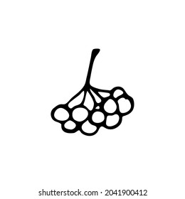 Rowanberry. Doodle element for web design, stationery, logo, postcards, posters.