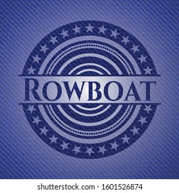 Rowboat denim background. Vector Illustration. Detailed.