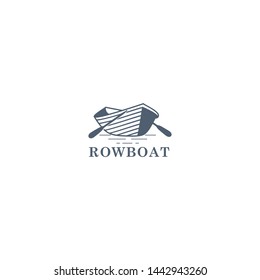 rowboat icon vector on white background, rowboat Logo design Template