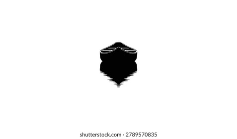 rowboat silhouette on white background boat watercraft