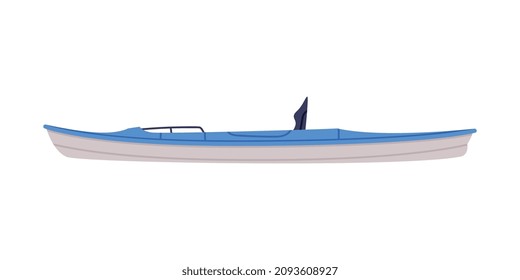 Rowboat as Watercraft or Swimming Water Vessel Vector Illustration