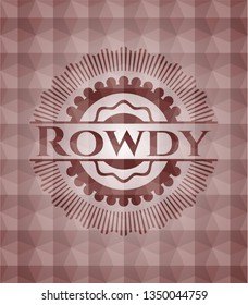 Rowdy Red Seamless Geometric Badge Stock Vector Royalty Free