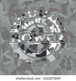 Rower on grey camouflage pattern