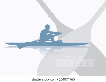 Rowing background - vector illustration