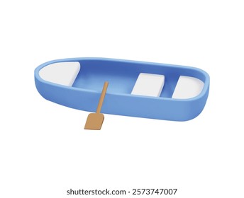rowing boat icon 3d vector