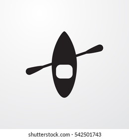 rowing boat icon illustration isolated vector sign symbol