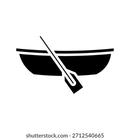 Icono de bote de remo Icono de Vector gráfico