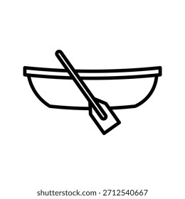 Icono de bote de remo Icono de Vector gráfico