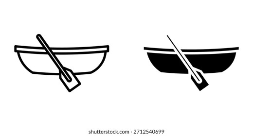 Icono de bote de remo Icono de Vector gráfico
