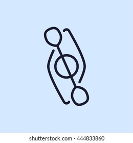 rowing boat line icon
