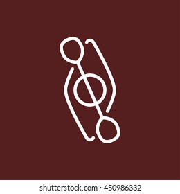 rowing boat line icon