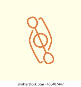 rowing boat line icon