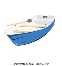 Rowing boat vector illustration of isolated on a white background