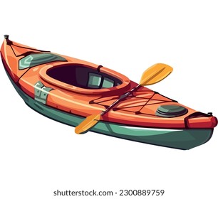 rowing boat vector over white