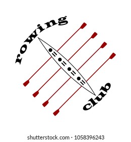 Rowing club emblem in vector