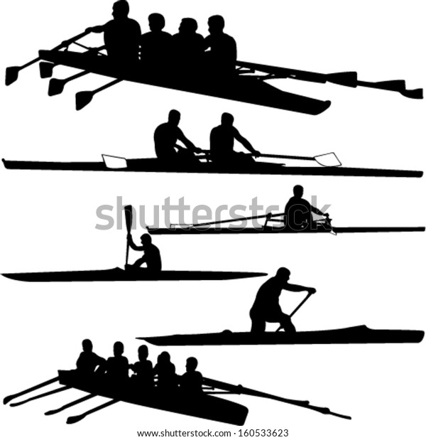 Rowing Collection Vector: Vector De Stock (libre De Regalías) 160533623 ...