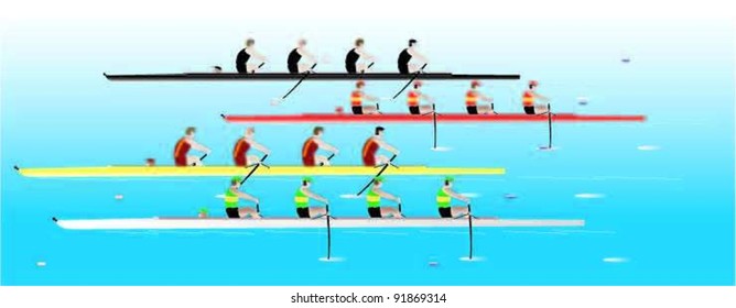 Rowing Coxed Four (Front Coxwain)