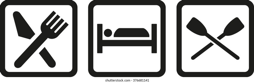 Rowing eat sleep icons