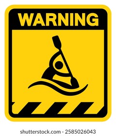 Rowing Experts Only Warning Sign, Vector Illustration, Isolate On White Background Label.EPS10