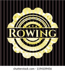 Rowing gold shiny badge