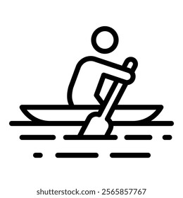 Rowing Icon Element For Design