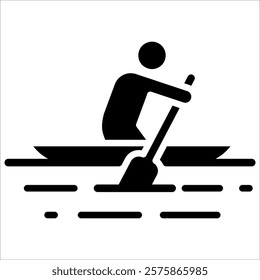 Rowing Icon Element For Design