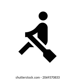 rowing Icon. Flat style design isolated on white background. Vector illustration