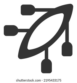 Rowing icon. Flat style vector illustration isolated on white background