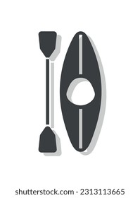 Rowing icon illustration isolated vector sign symbol. Kayak, canoe icon.