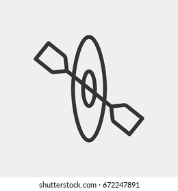 Rowing icon illustration isolated vector sign symbol
