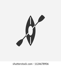 Rowing icon illustration,vector sport sign symbol