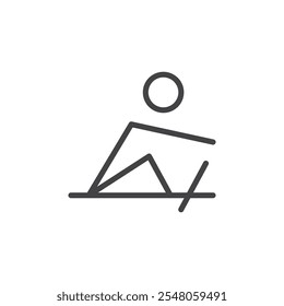 Rowing icon Logo symbol outline set