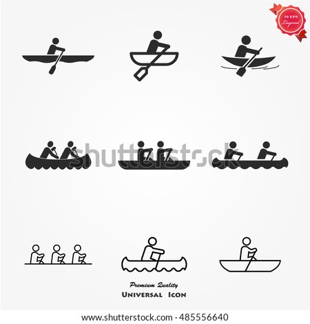 rowing icon set