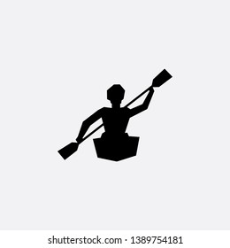 rowing icon sign signifier vector