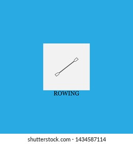 rowing icon sign signifier vector