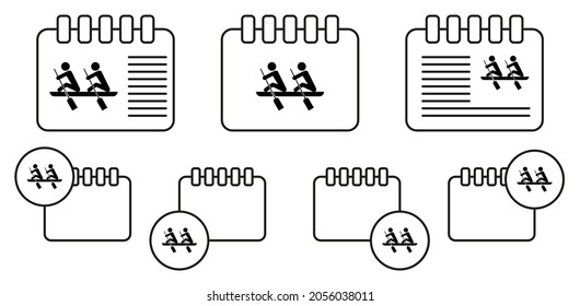 rowing icon. Silhouette of an athlete icon. Sportsman element icon. Premium quality graphic design. Signs, outline symbols collection icon for websites, web design on white background