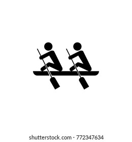 rowing icon. Silhouette of an athlete icon. Sportsman element icon. Premium quality graphic design. Signs, outline symbols collection icon for websites, web design on white background