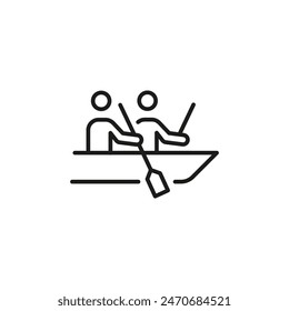 Rowing icon. Simple rowing icon for social media, app, and web design. Vector illustration.