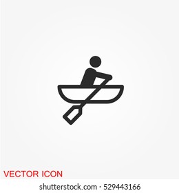 Rowing icon vector